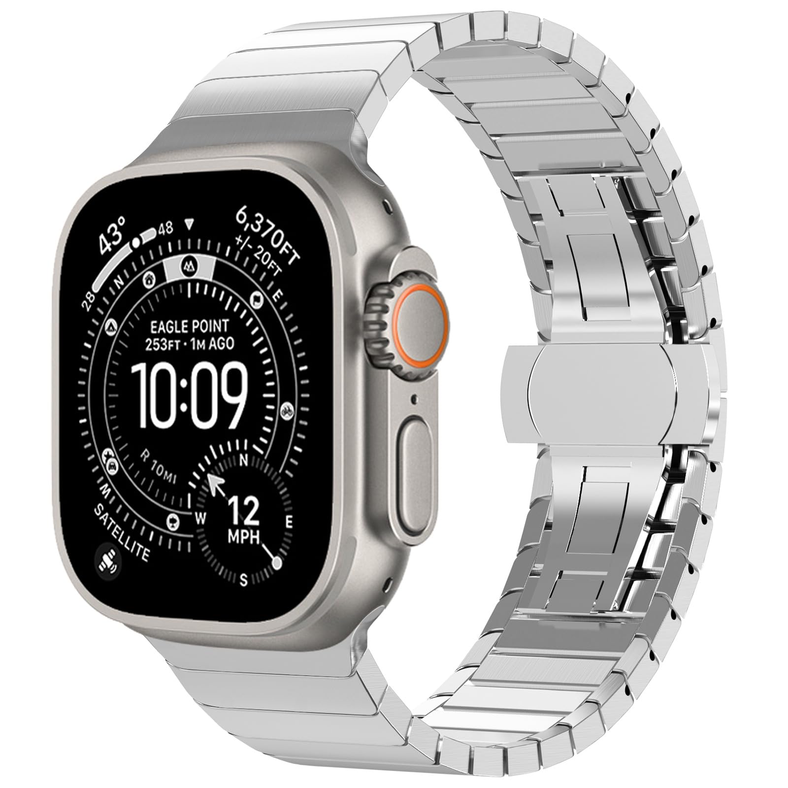 Fullife Metal Strap 49mm 46mm 45mm 44mm,Silver