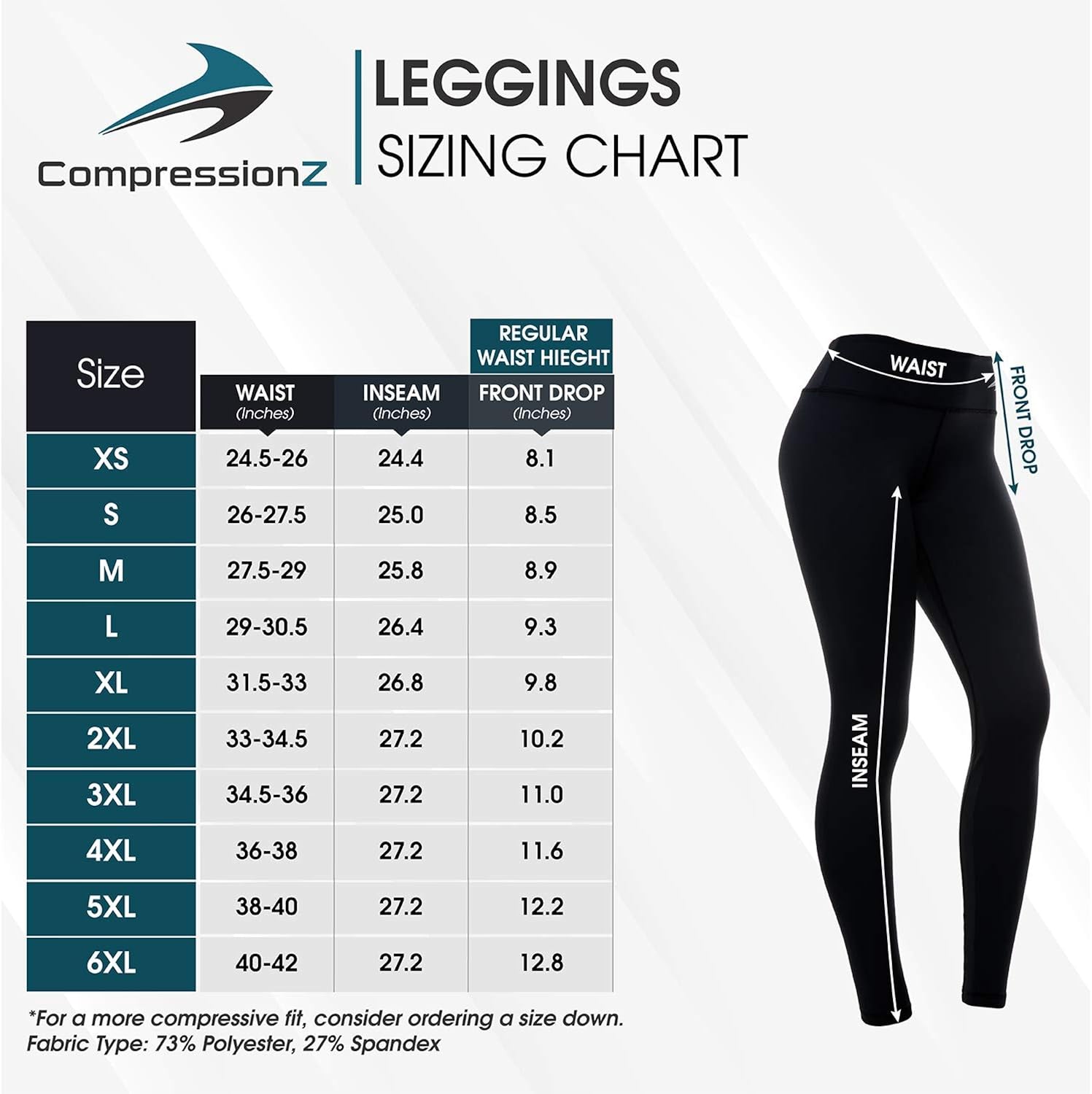 CompressionZ High Waisted Women's Leggings - Compression Pants for Yoga Running Gym & Everyday Fitness : Clothing
