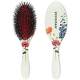 Denman Boar Bristle Hair Brush – Smoothing & Shine Enhancing for Slick Back Styles, Curl Defining & Detangling. Hairbrush with Natural Bristles for all Hair Types for Women & Men