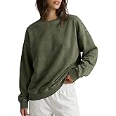 Yimoon Women's Oversized Acid Wash Sweatshirt Vintage Crewneck Sweatshirts Baggy Y2k Teen Clothes Outfits