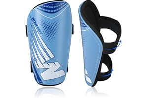 WONARBY Shin Guards Soccer Youth Kids - Shin Guard for Boys Girls Teenagers Toddler 2-18 Years Old - Football Shin Pads Protection Equipment with Adjustable Straps