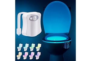 RAINBOWL Toilet Bowl Night Light - Unique Cool Gadget with Motion Sensors & Multi Color LED - Funny Christmas Gag Gift for Men, Him, Dad, Husband, Boyfriend - White Elephant Gifts 2025 - Fun Stocking Stuffers