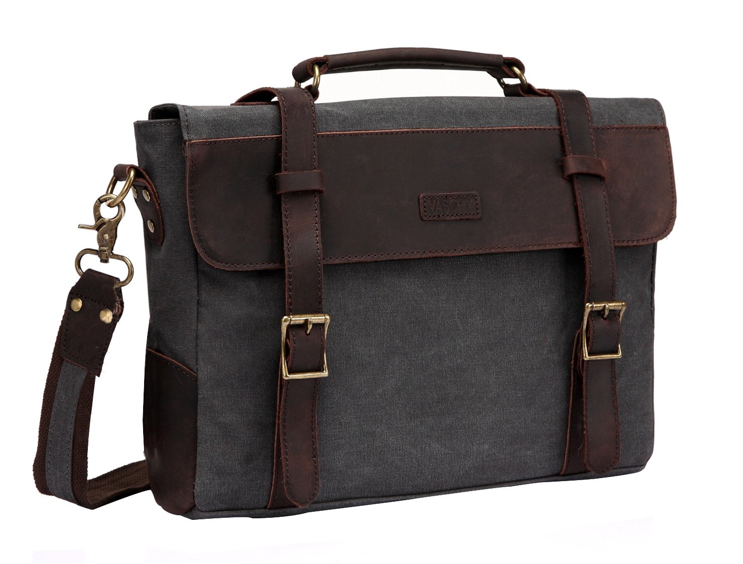 Vaschy Bolsa de Mensajero para Hombres Bolso de Escuela para Hombre Bolso