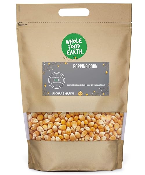 Wholefood Earth Popping Corn 2 kg | GMO Free | Natural