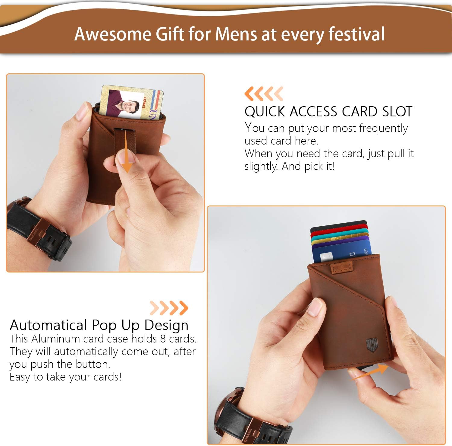 DODENSHA Card Holders Wallet, Speed Wallet Genuine Leather - Image 3