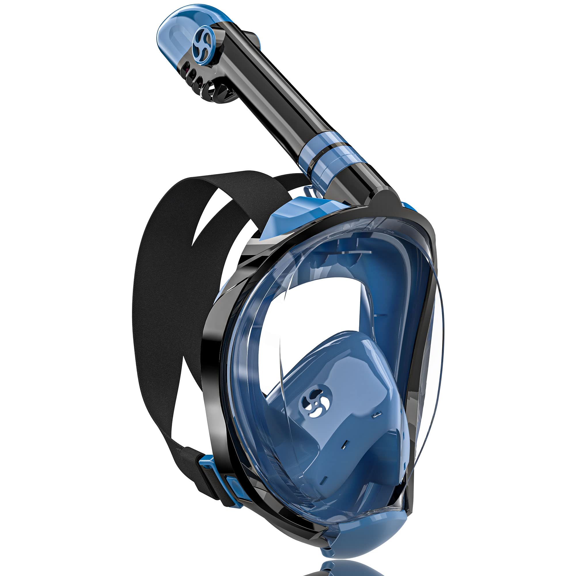 Photo 1 of QingSong Full Face Snorkel Mask for Adults, Snorkeling Gear with Camera Mount, 180 Degree Panoramic View Snorkel Set Anti-Fog Anti-Leak