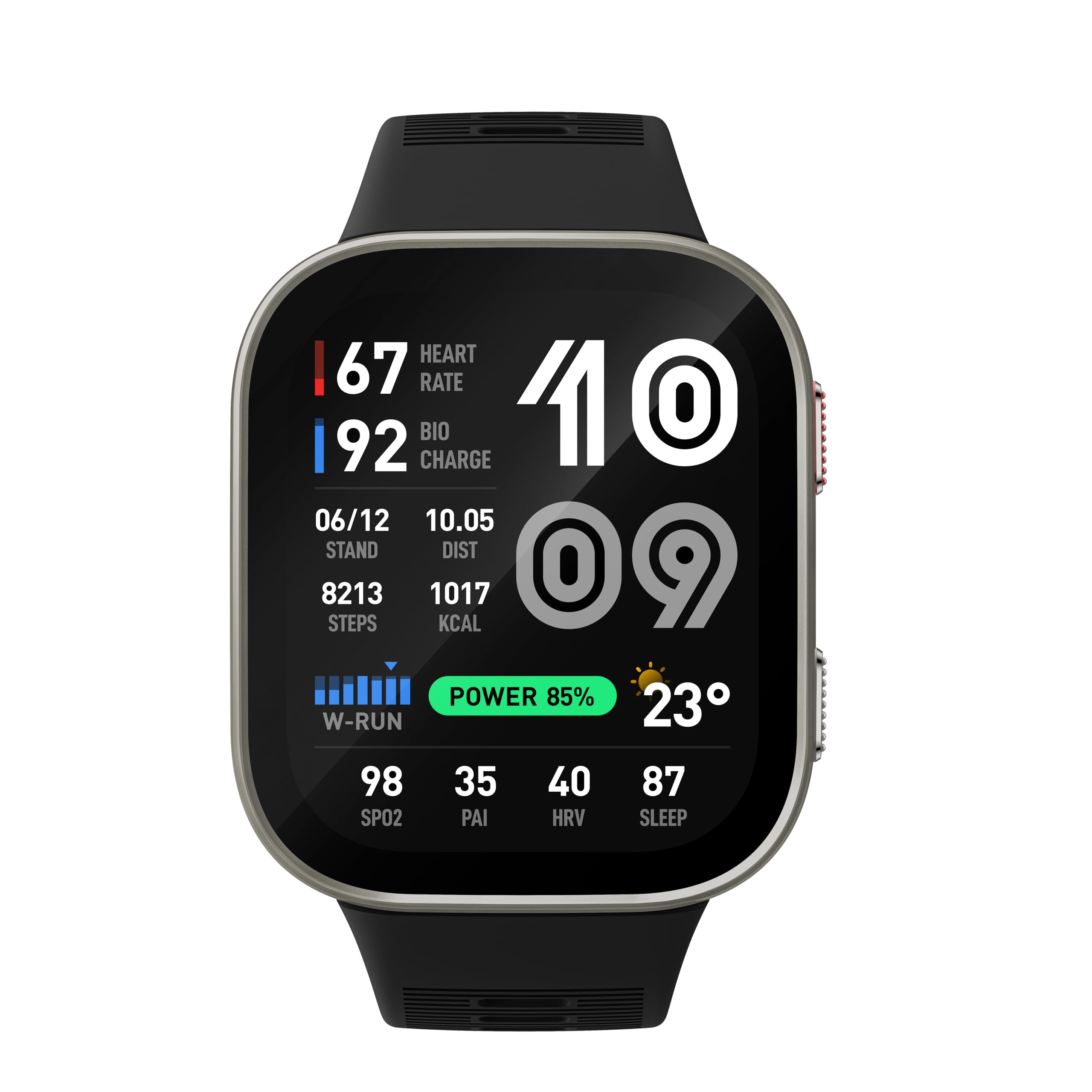 Amazfit Bip Max 50mm Smartwatch, 2.07" AMOLED-Display, 20 Tage Akkulaufzeit, GPS, 4GB Speicher, Offline-Karten, Fitness-Tracker, Hybrid Training, 150+ Sportmodi, HYROX-Modus, 5ATM für Android & iPhone 4
