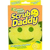 Scrub Daddy Sponge - Lemon Fresh Scent - Scratch-Free Multipurpose Dish Sponge - BPA Free &amp; Made with Polymer Foam - Stain &amp; Odor Resistant Kitchen Sponge (1 Count)