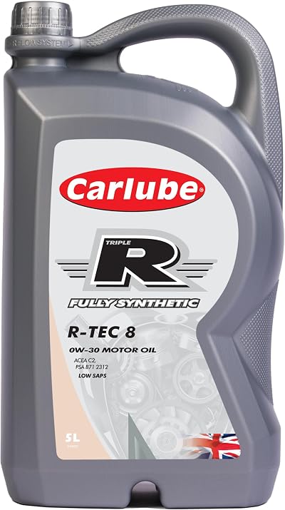 Carlube Triple R 0W-30 ACEA C2 PSA Fully Synthetic Engine Oil R-TEC 8 5L