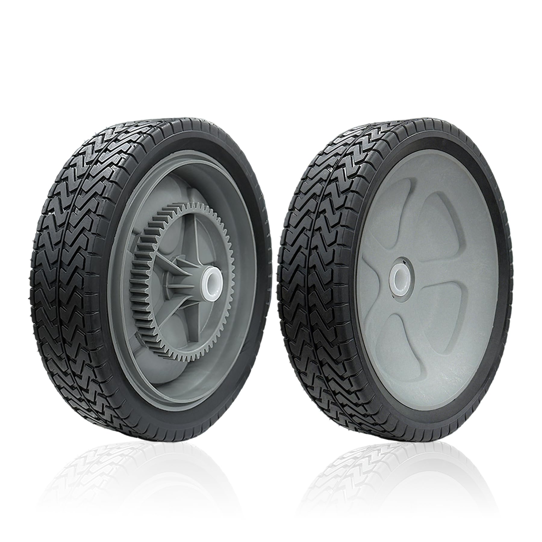 Photo 1 of 40987 Lawn Sweeper Wheel Tire Complete Assembly Set Compatible with Craftsman Tow-Behind Lawn Sweeper 2 PCS