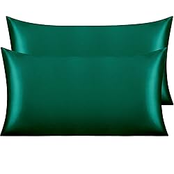 NTBAY 2 Pack Satin King Pillowcases for Hair and