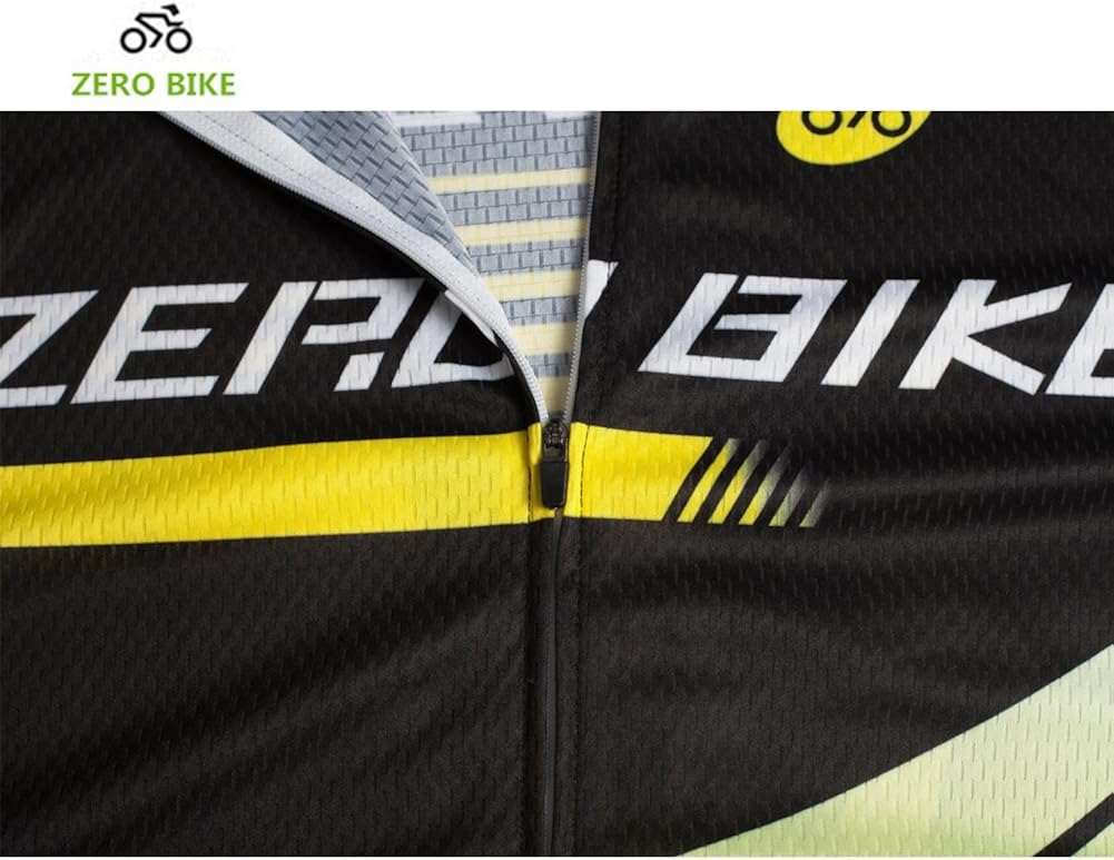 ZEROBIKE Men Breathable Quick Dry Comfortable Short Sleeve Jersey + Padded Shorts Cycling Clothing Set Cycling Wear Clothes: Clothing