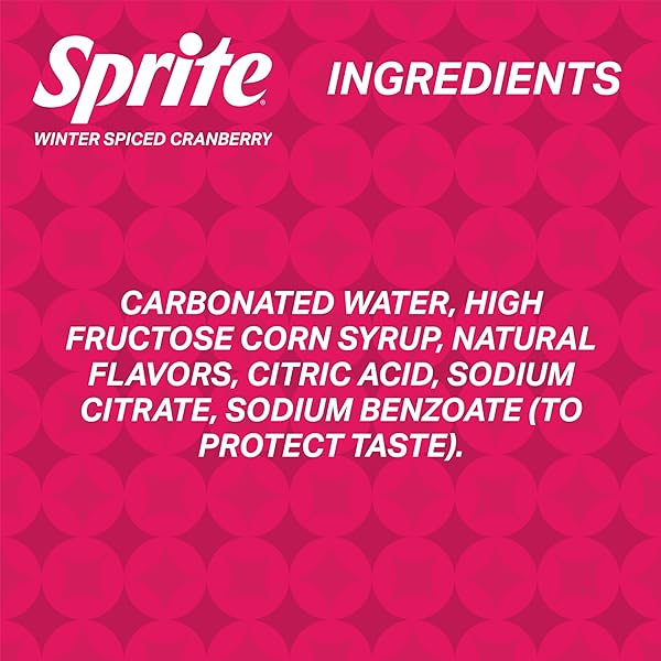 SPRITE WINTER SPICED CRANBERRY SODA SOFT DRINK FRIDGE PACK, 7.5 FL OZ MINI CANS, 10 PACK