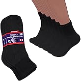 Diamond Star Diabetic Ankle Socks for Men and Women, Non Binding Cushioned Cotton Socks for Sensitive Feet Care