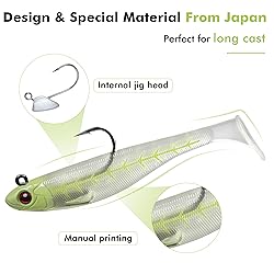 TRUSCEND Fishing Lures for Bass Trout Jighead Lures