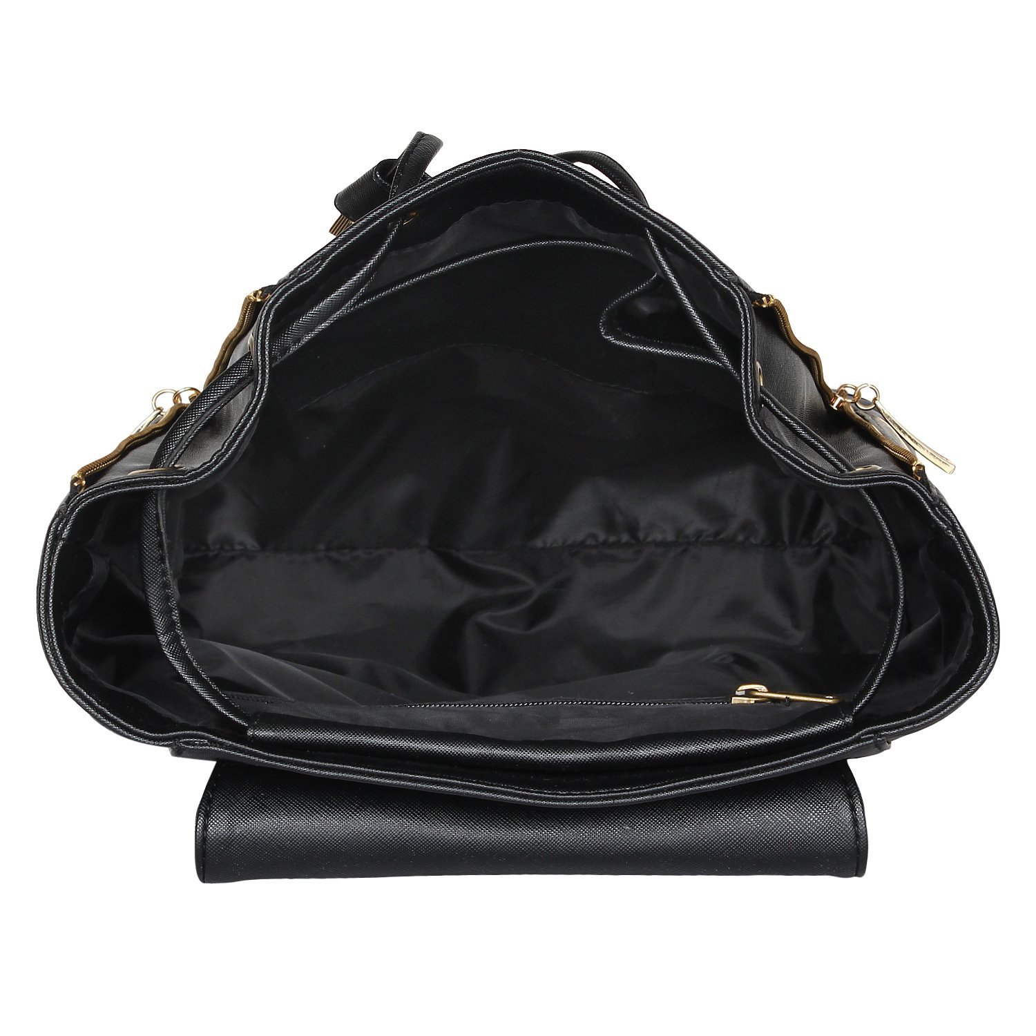 redlicchi girl's pu leather black backpack