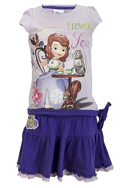 Disney Sofia die Erste Prinzessin Mädchen Top und Rock-Satz Alter 2-6 Jahre