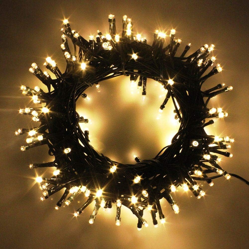 SHATCHI 100 Warm White LEDs Battery Operated Fairy Lights Waterproof Indoor/Outdoor 8 Changing Modes Timer Christmas Wedding Party Birthday Decorations - Image 5