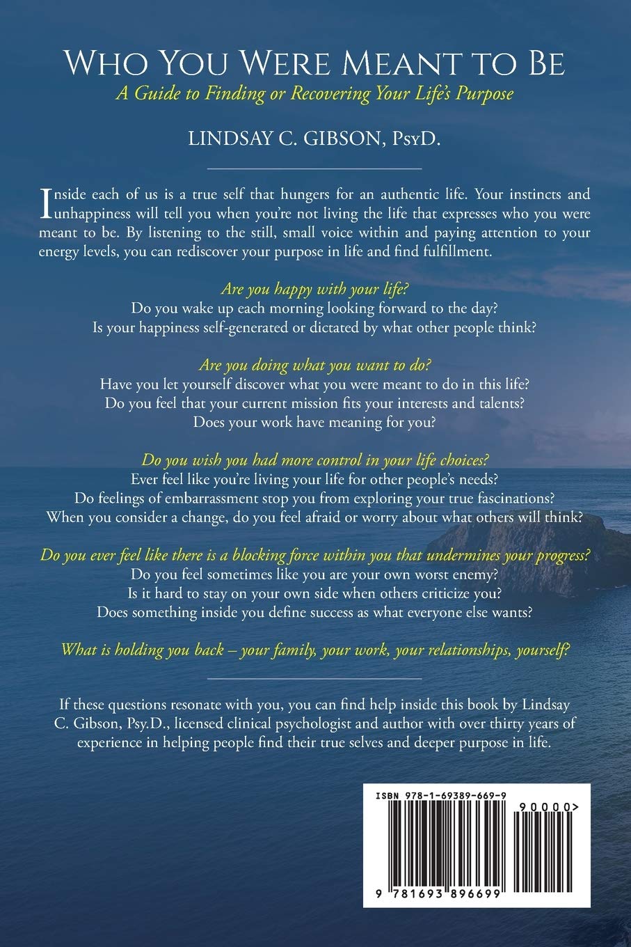 Who You Were Meant To Be A Guide To Rediscovering Your Life S Purpose Gibson Psy D Lindsay C Amazon Com Books