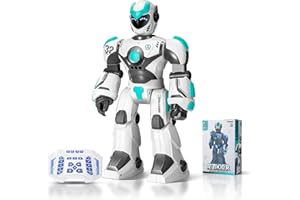 ZRESWAP Remote Voice Control Large Robot: 2.4Ghz WiFi Signal Intelligent Programmable Popular Science Story Toys with Gesture Sensing Presents for Kids