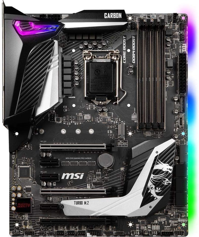 MSI MPG Z390 Gaming PRO Carbon Motherboard LGA1151 DDR4 M.2 USB 3.1 Gen 2