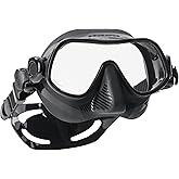 SCUBAPRO Steel Pro Scuba Diving Mask for Freediving, with Single Lens and Frameless, Low Volume Design, Black
