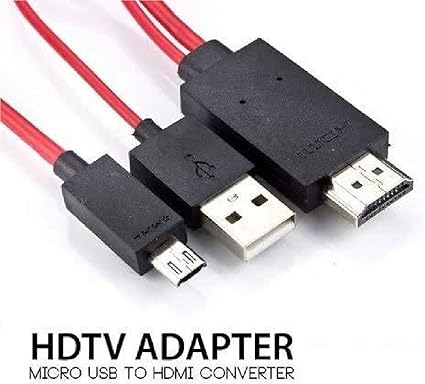 BYLKO MHL to HDMi Connect Mobile to TV LCD LED MHL Micro USB 3.0 to Hdmi Cable 6.5 Feet 2M Adapter 1080p HDTV for HTC Sony Samsung LG Huawei All Other MHL-Feature Phone.
