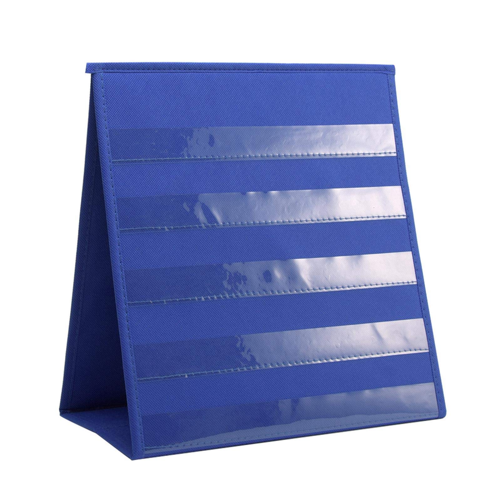 Desktop Tabletop Pocket Chart Desk Classroom Home Folding Portable Self Standing Double Pocket Chart for Kindergarten, Classroom or Home-School