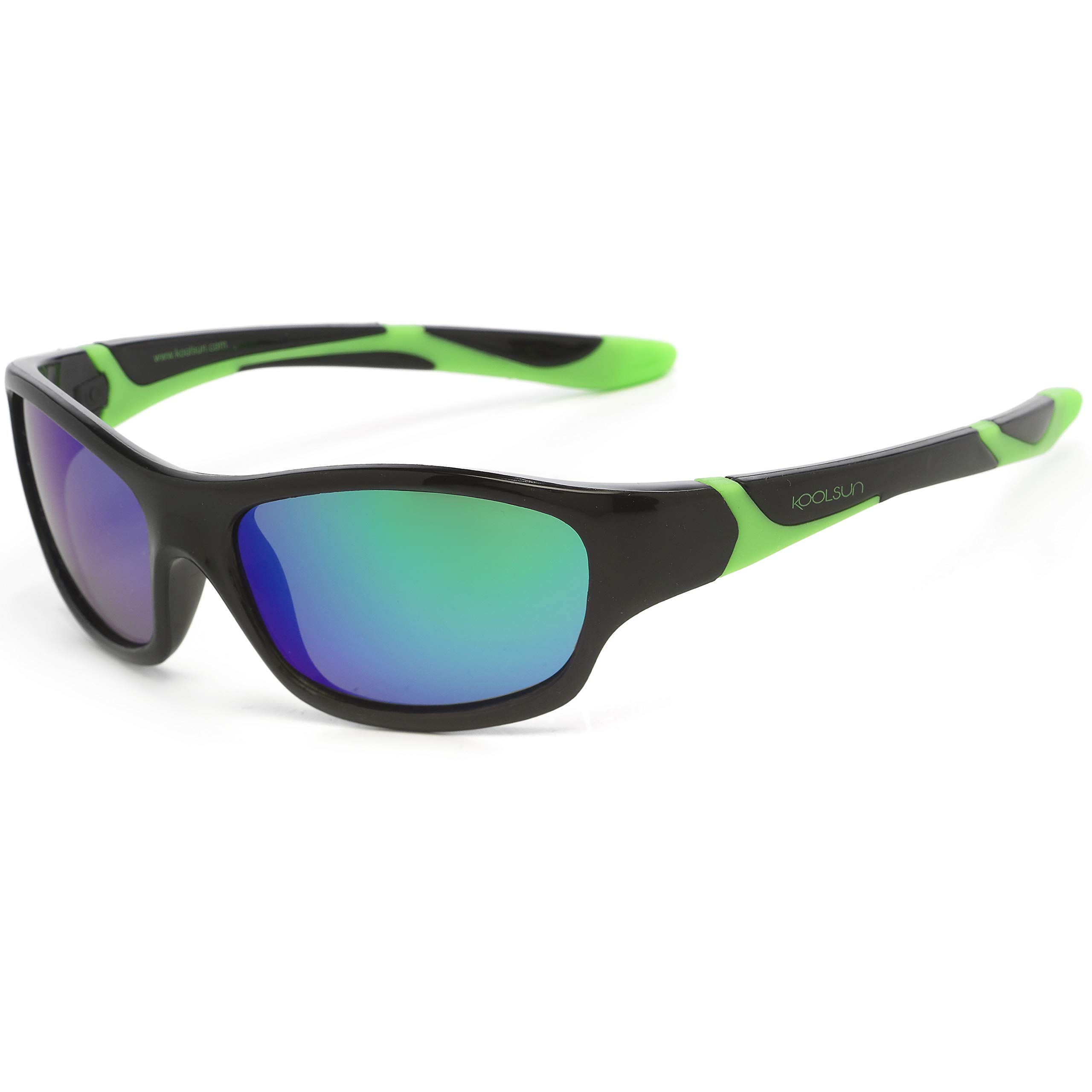 KOOLSUN - Sport - kids sunglasses - Black Lime - 3-8 years - UV400 - Category 3