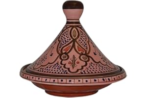 TREASURES OF MOROCCO Moroccan Handmade Serving Tagine Exquisite Ceramic With Vivid colors Original Medium 10 inches Across