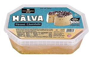Halva Kingdom Open Sesame Halva Vegan Dessert | Healthy Ingredients, Gluten Free, Kosher Certified, Pure Sesame Seeds, 500 gr (Chocolate Halva)