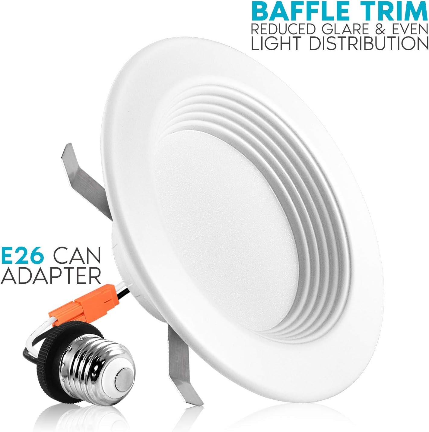 Luxrite 4 Inch Dimmable LED Recessed Lights 10W 3500K Natural White 700