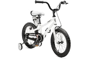 COSTIC Kids Bike for 3-8 Year Old Boys Girls Kid's Bicycle 12 14 16 Inch Toddler Bike with Removable Training Wheels and Water Bottle ，Kickstand for 16 Inch Bikes，Multiple Colors，Blue White Pink