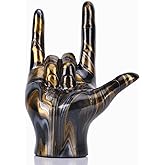 DOVDOV I Love You Gesture Statue, Black and Gold Gesture Home Decor Accents, Modern Art Hand Sculpture Decor, Office, Wedding, Table centerpieces, Home Living Room Decor and Accessories.