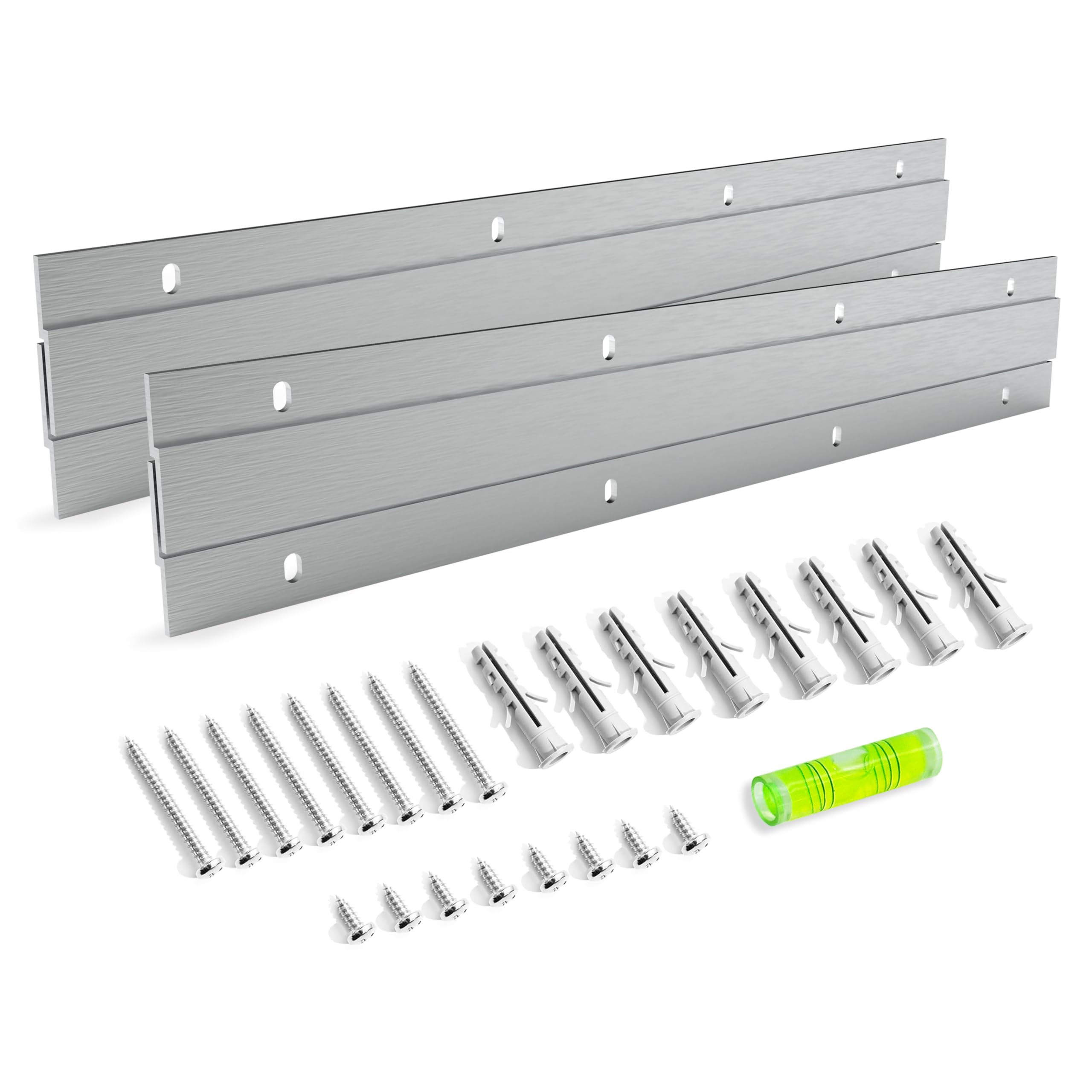 French Cleat Picture Hanger - 12 inch 2 Pairs - Aluminum Z Hanger Interlocking Wall Mounting Bracket Hardware Kit Z Clips for Hanging Wall Painting, Mirrors, Panels, Artwork, Cabinet, Whiteboard