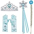 BanKids Princess Crown Magic Wand Gloves and Wig for Princess Costume Toddler Girls