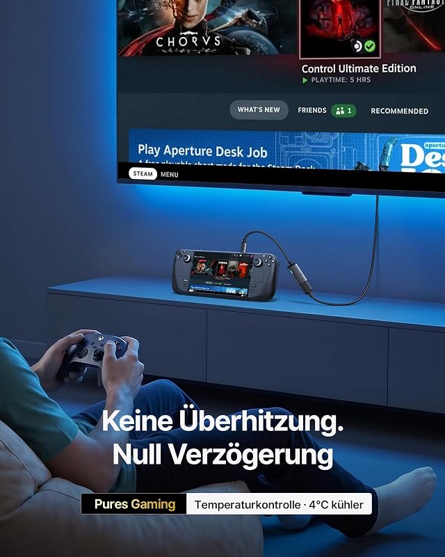 USB C auf HDMI Adapter, 0.2m 4K@60Hz Offiziell HDMI-Zertifiziert