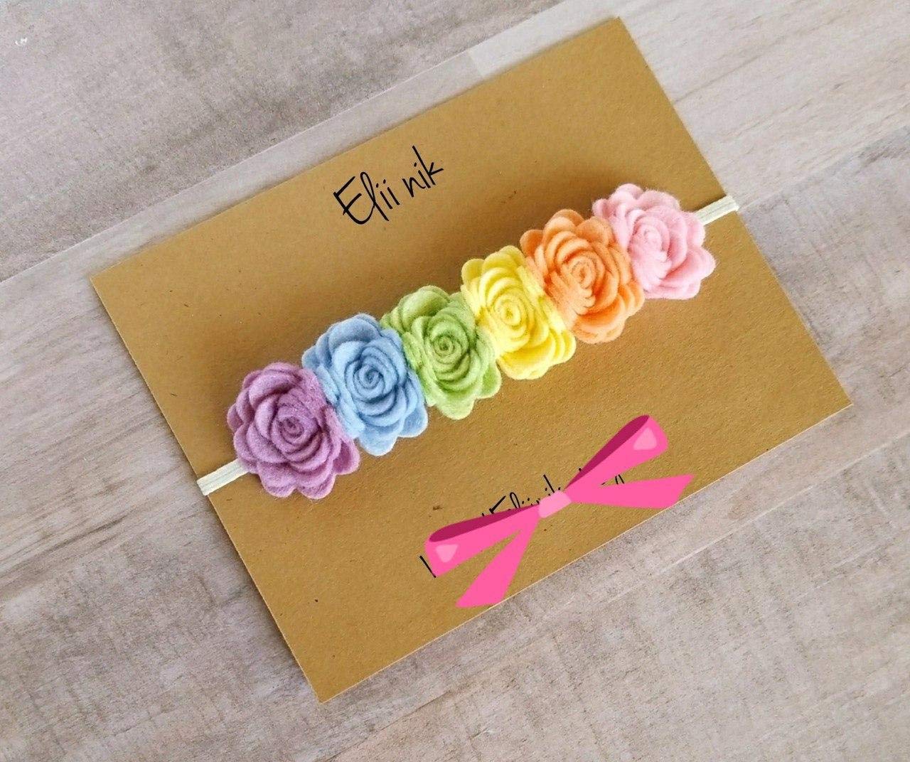 felt flower baby headband