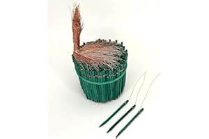 JENLYFAVORS Green Wooden Wired Picks Florist Wood Stakes Floral Bows Crafts 500 Pieces (2.5 Inch)