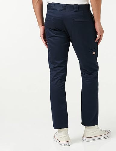 Dickies mens Skinny Straight Double Knee work utility pants, Dark