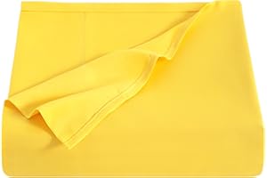 NTBAY Queen Flat Sheet Only - Brushed Microfiber Flat Sheet - Soft, Wrinkle-Free, Fade-Resistant, Stain-Resistant, Top Sheet, Hotel Quality Flat Bed Sheet, Yellow