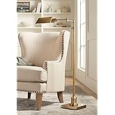 Regency Hill Jenson Traditional Farmhouse Metal Adjustable Pharmacy Floor Lamp Swing Arm 54" Tall Aged Brass Metal Shade Stan