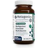 Metagenics Multigenics Chewable Multivitamin, Orange, 90 Tablets | Adult and Kids Vitamins for Ages 3 and Up, 100 mg Vitamin C, Zinc and Quercetin, Non-GMO, Gluten-Free, 90 Servings