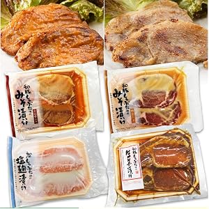和豚もち豚福袋【合計8食 4種類各1パック2枚入り】金山寺味噌漬け 西京味噌漬 塩麹漬け 生姜漬け 簡単調理