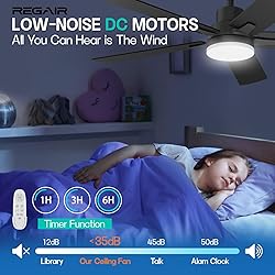 Ceiling Fan With Light 52-Inch, Remote Control