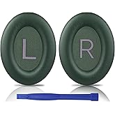 SOULWIT Earpads Replacement for Bose QuietComfort 45 (QC45)/QuietComfort SE (QC SE)/Quiet Comfort Wireless Over-Ear Headphones, Ear Pads Cushions with Softer Protein Leather - Cypress Green