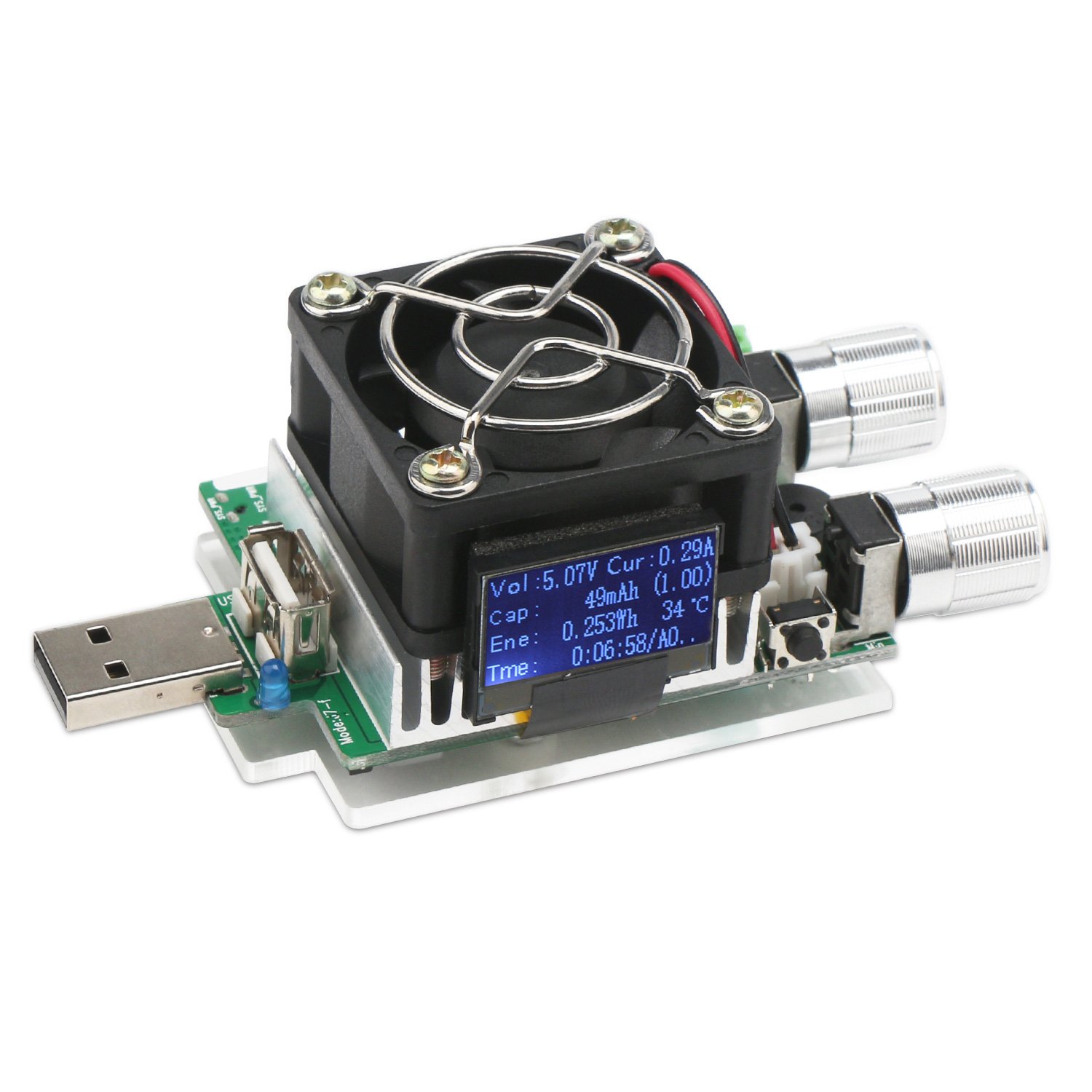 USB Load Tester, DROK DC 321V Load Battery Tester, 35W 3A Portable USB