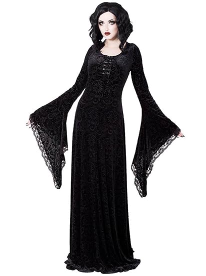 Killstar Maxi-Kleid Mai Burnout Velvet Maxi Dress
