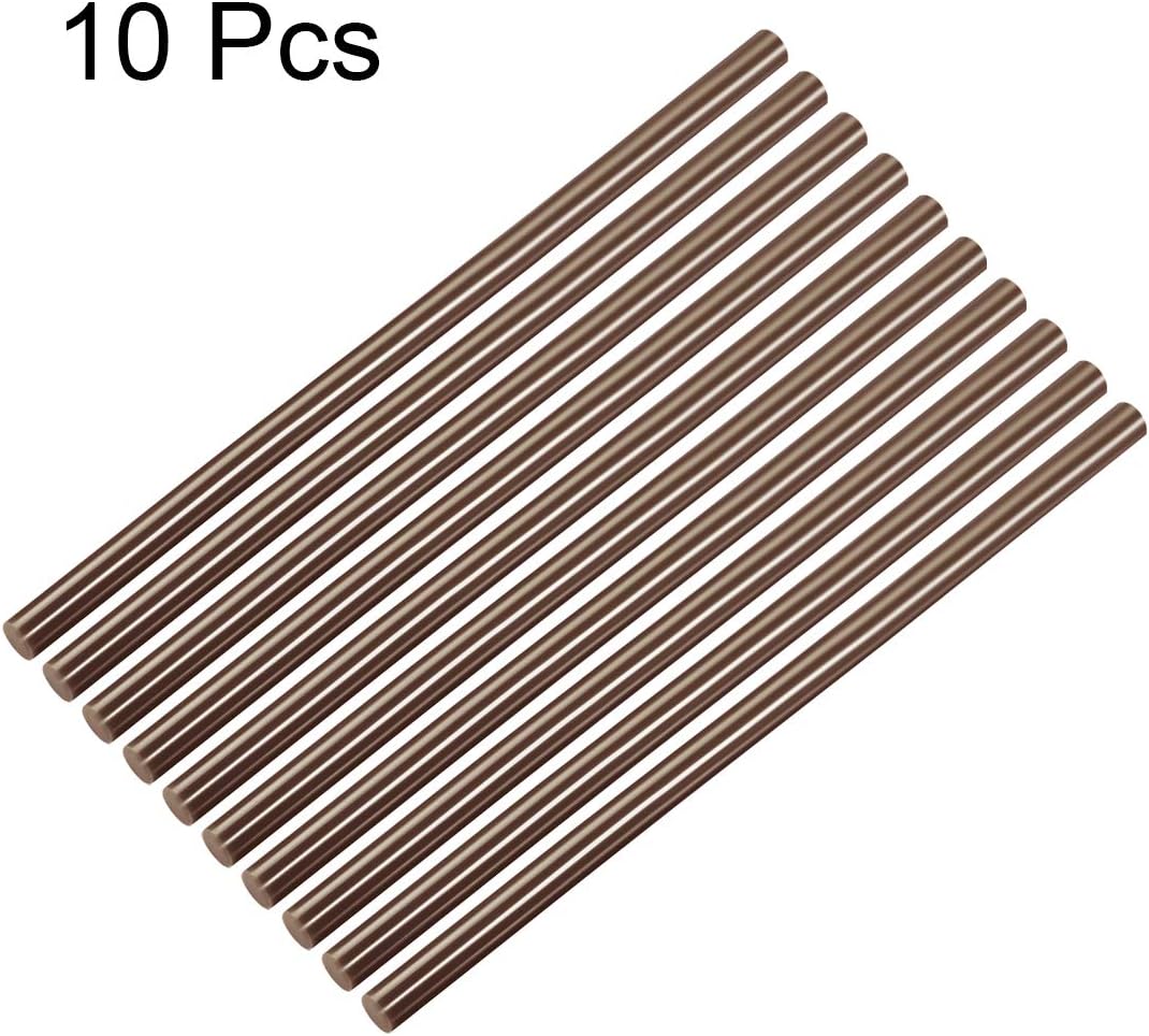 sourcing map 10pcs Hot Glue Sticks for Glue Gun 7/16-inch x 10-inch Mini Hot Melt Adhesive Glue Stick Brown - Image 4