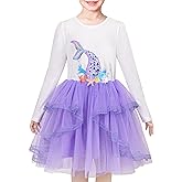 Sunny Fashion Girls Dress Christmas Santa Hat Long Sleeve Party Dress Size 6-12